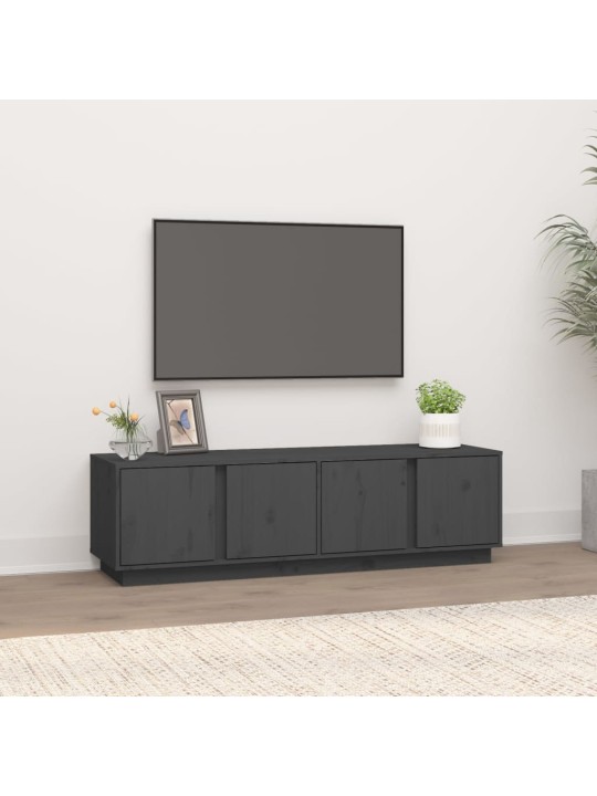 Tv skapītis, pelēks, 140x40x40 cm, priedes masīvkoks