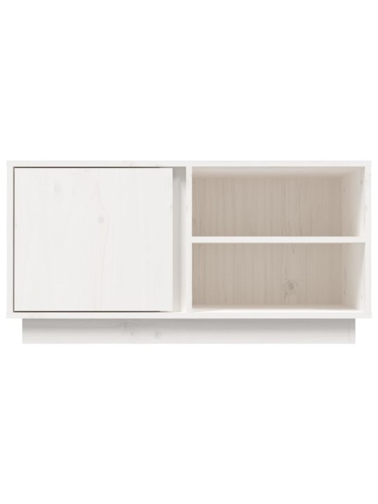 Tv plaukts, balts, 80x35x40,5 cm, priedes masīvkoks
