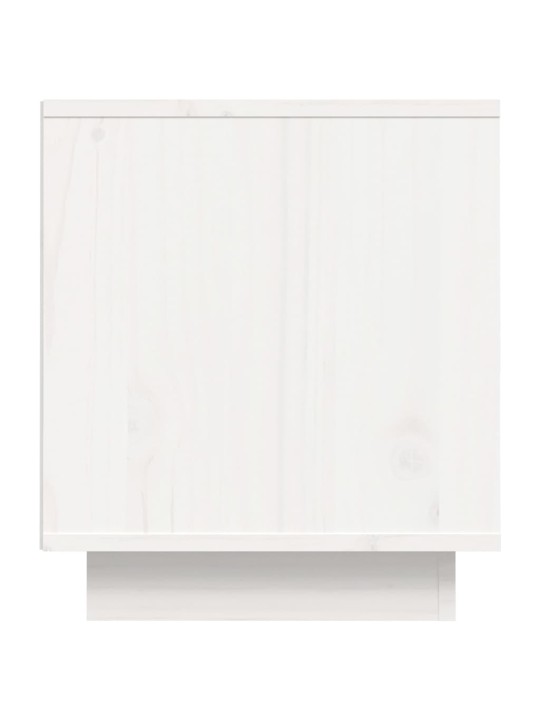 Tv plaukts, balts, 80x35x40,5 cm, priedes masīvkoks