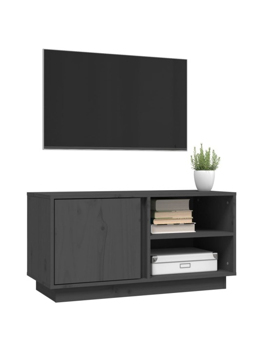 Tv skapītis, pelēks, 80x35x40,5 cm, priedes masīvkoks
