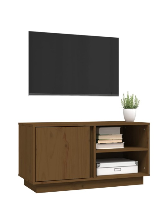 Tv skapītis, medus brūns, 80x35x40,5 cm, priedes masīvkoks