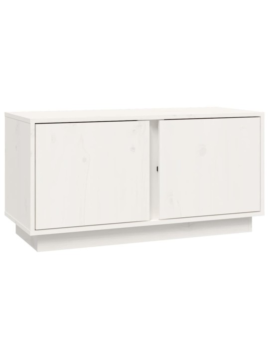 Tv plaukts, balts, 80x35x40,5 cm, priedes masīvkoks
