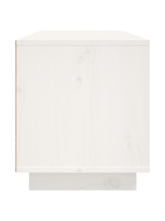 Tv plaukts, balts, 80x35x40,5 cm, priedes masīvkoks