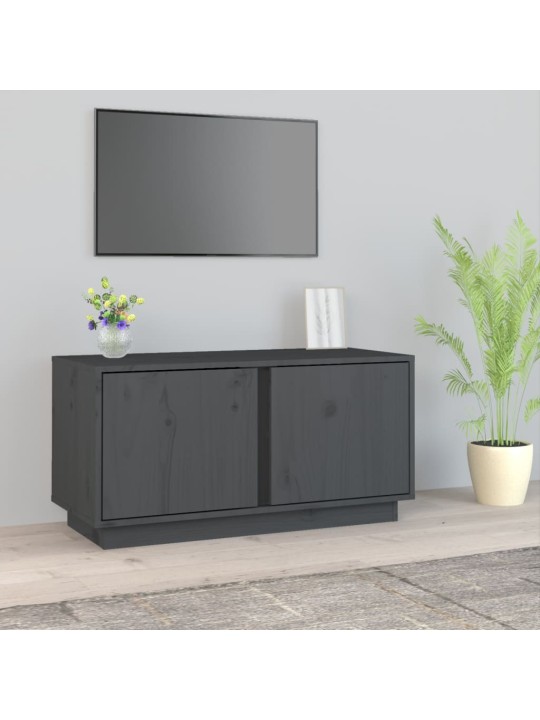 Tv skapītis, pelēks, 80x35x40,5 cm, priedes masīvkoks