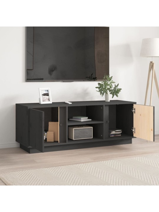 Tv skapītis, pelēks, 110x35x40,5 cm, priedes masīvkoks
