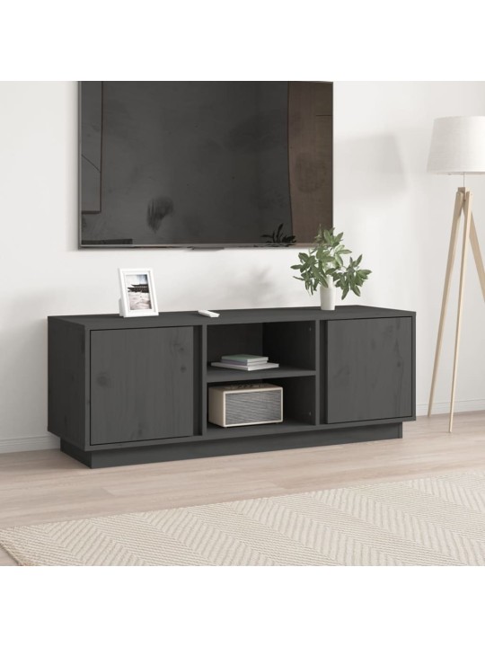 Tv skapītis, pelēks, 110x35x40,5 cm, priedes masīvkoks