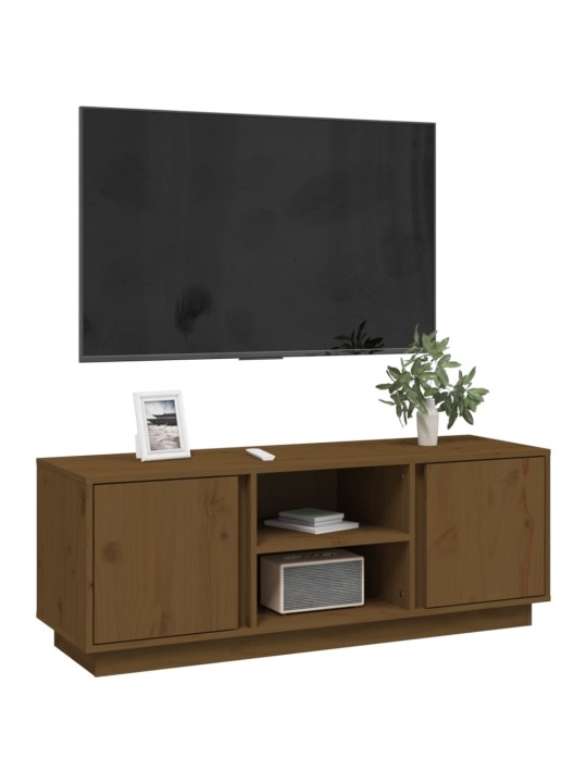 Tv skapītis, medus brūns, 110x35x40,5 cm, priedes masīvkoks