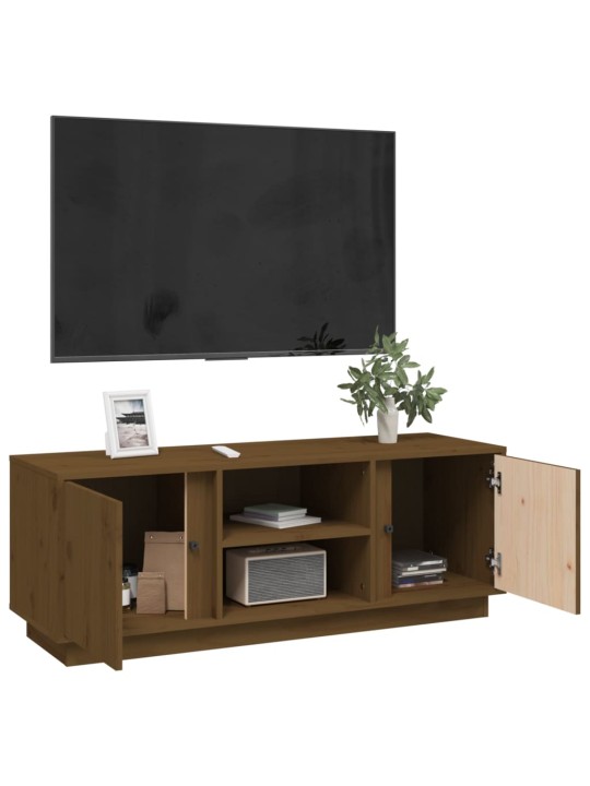 Tv skapītis, medus brūns, 110x35x40,5 cm, priedes masīvkoks