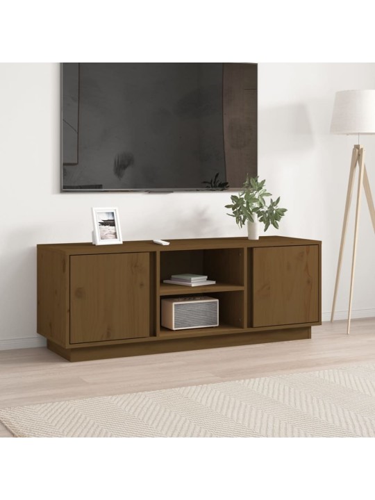 Tv skapītis, medus brūns, 110x35x40,5 cm, priedes masīvkoks
