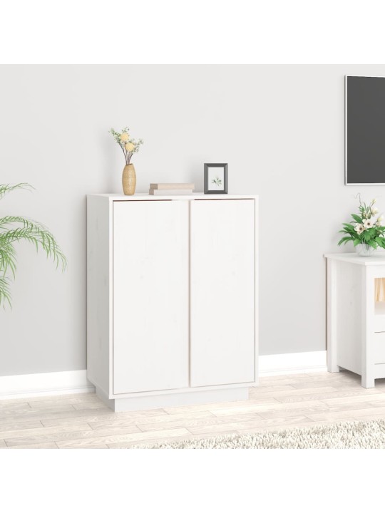 Kumode, balta, 60x35x80 cm, priedes masīvkoks