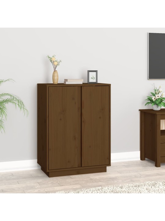Kumode, medus brūna, 60x35x80 cm, priedes masīvkoks