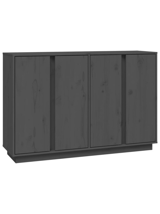 Kumode, pelēka, 120x35x80 cm, priedes masīvkoks