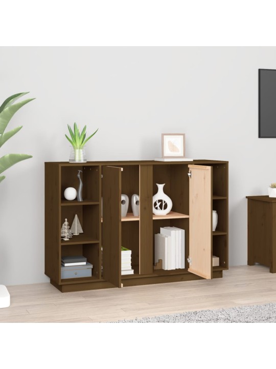 Kumode, medus brūna, 120x35x80 cm, priedes masīvkoks