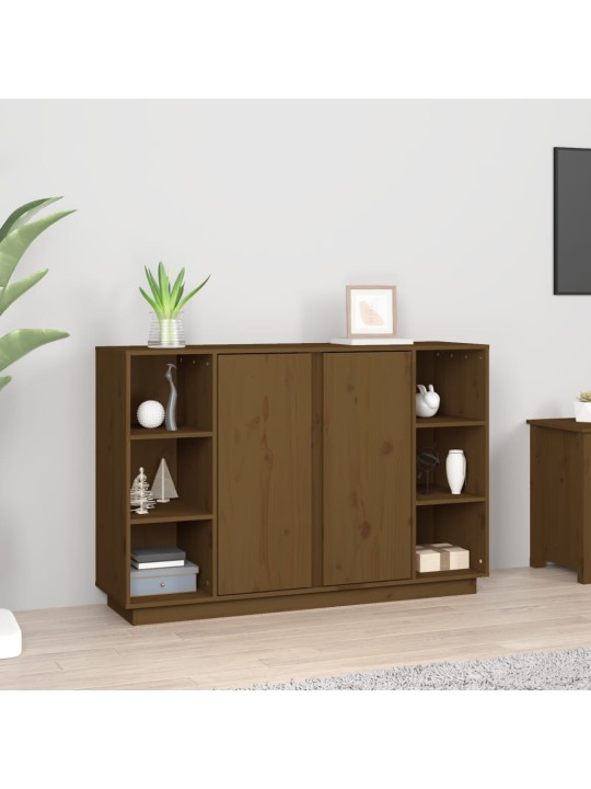 Kumode, medus brūna, 120x35x80 cm, priedes masīvkoks
