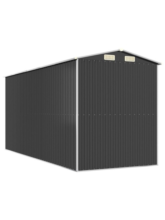 Dārza šķūnis, antracītpelēks, 192x440x223 cm, cinkots tērauds