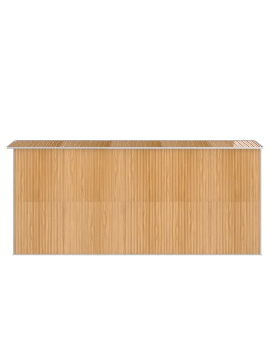Dārza šķūnis, gaiši brūns, 192x440x223 cm, cinkots tērauds