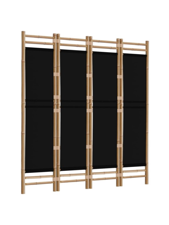 Istabas aizslietnis, 4 paneļi, 160 cm, bambuss un audekls