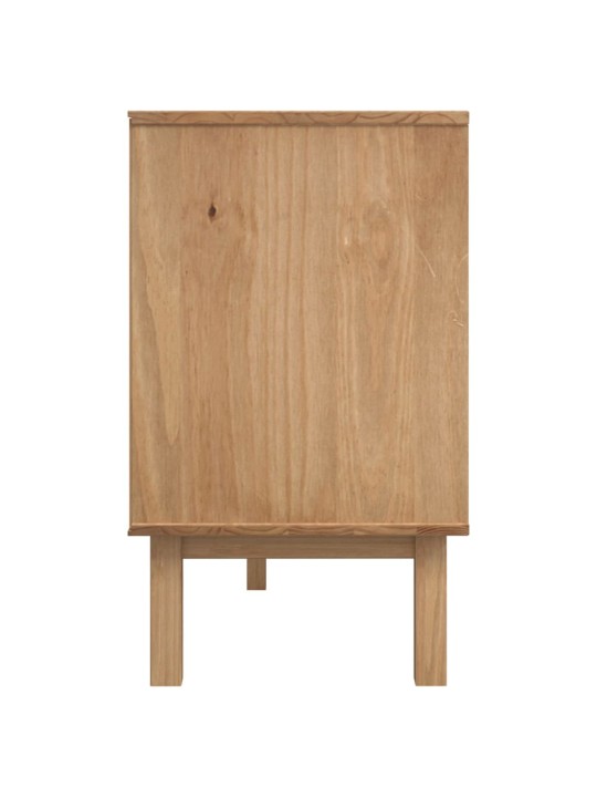 Kumode otta, brūna un pelēka, 114x43x73,5 cm, priedes masīvkoks