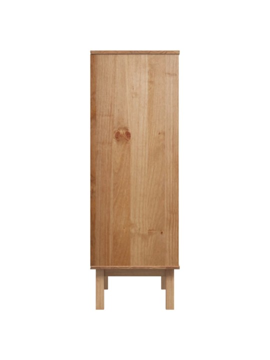 Augstais skapītis otta, brūns, balts, 85x43x125 cm, priede