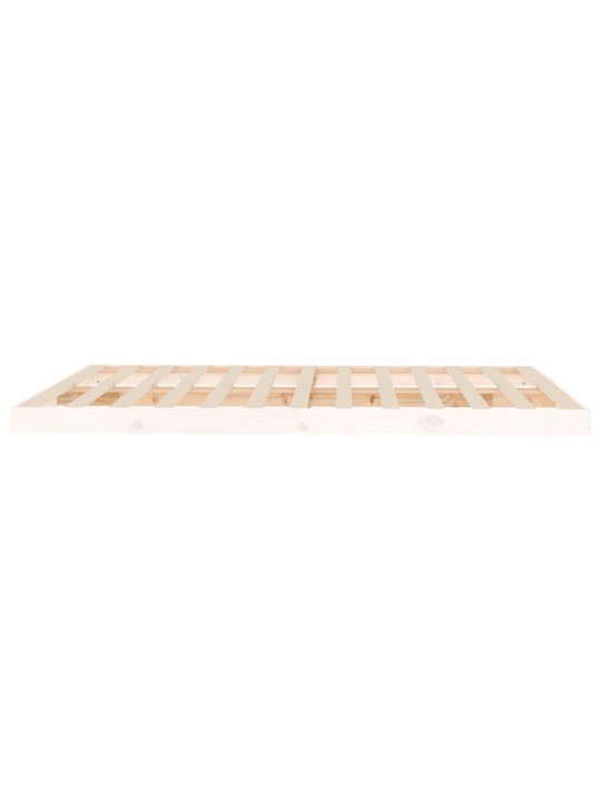 Gultas rāmis, 150x200 cm, King size, priedes masīvkoks, balts