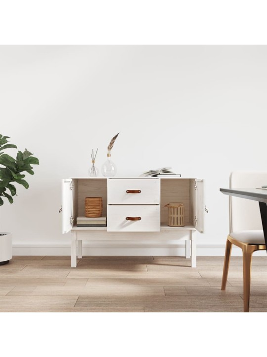 Kumode, balta, 100x40x78 cm, priedes masīvkoks