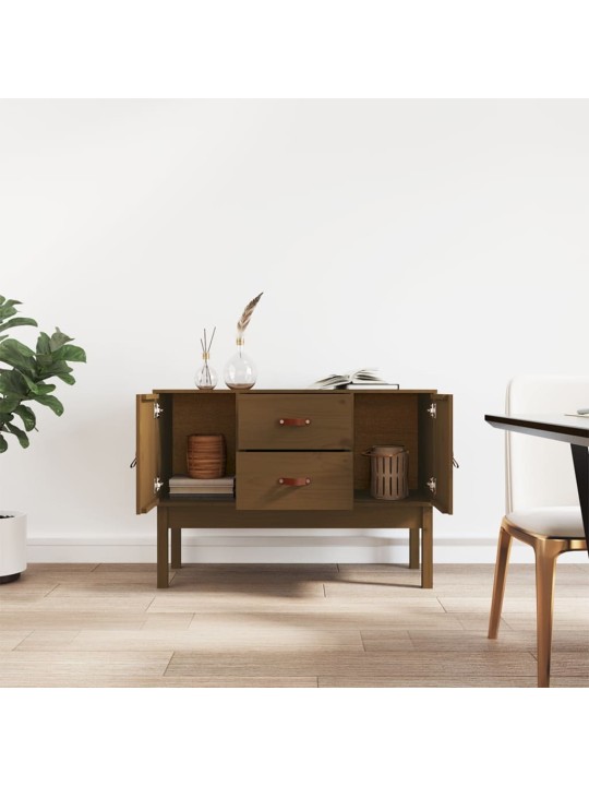 Kumode, medus brūna, 110x40x78 cm, priedes masīvkoks