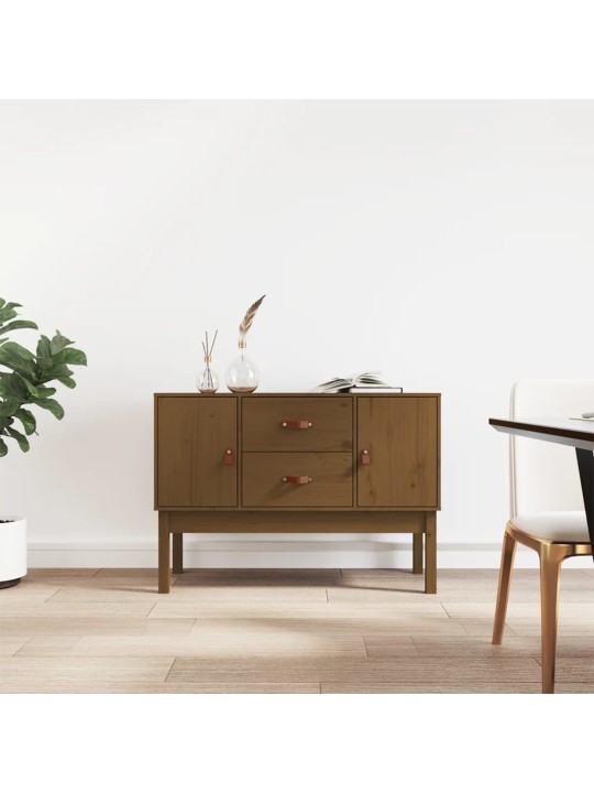 Kumode, medus brūna, 110x40x78 cm, priedes masīvkoks