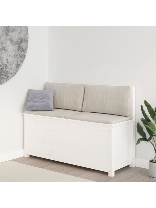 Sols, balts, 110x41x76,5 cm, priedes masīvkoks