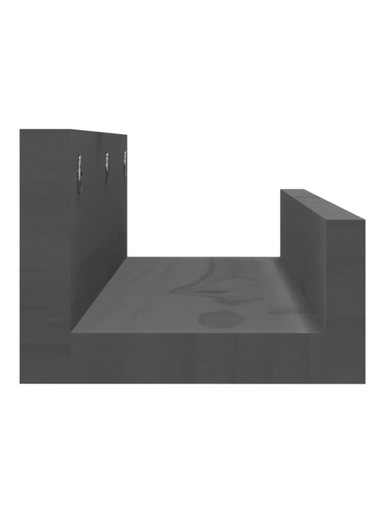 Sienas plaukti, 2 gab., pelēki, 50x12x9 cm, priedes masīvkoks