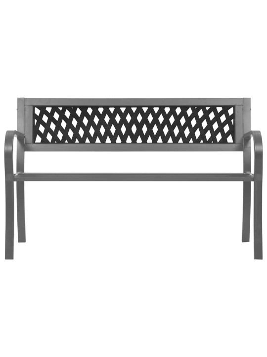 Dārza sols, melns, 120 cm, tērauds