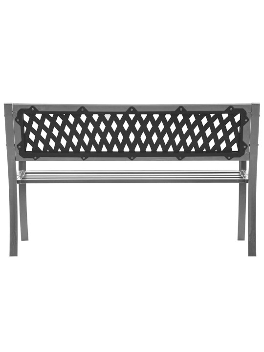 Dārza sols, melns, 120 cm, tērauds