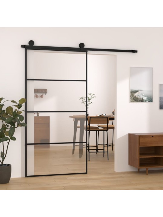 Bīdāmās durvis, stiprinājumi, stikls, alumīnijs, 102,5x205 cm