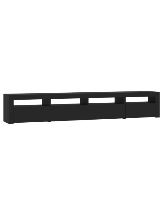 Tv skapītis ar led apgaismojumu, melns, 240x35x40 cm