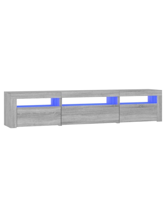 Tv skapītis ar led, pelēka ozolkoka krāsa, 195x35x40 cm