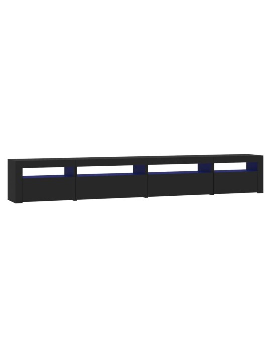 Tv skapītis ar led apgaismojumu, melns, 270x35x40 cm