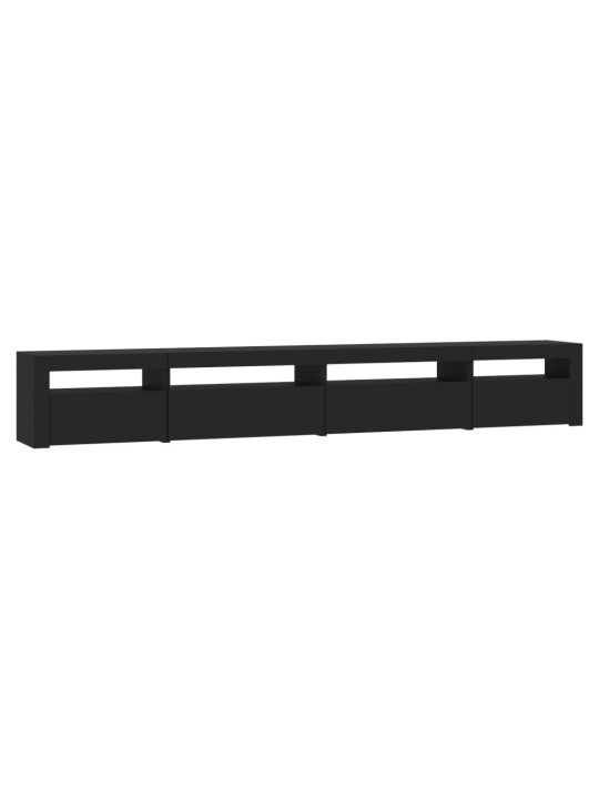 Tv skapītis ar led apgaismojumu, melns, 270x35x40 cm