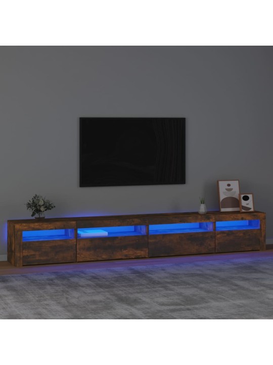 Tv skapītis ar led apgaismojumu, ozolkoka krāsa, 270x35x40 cm