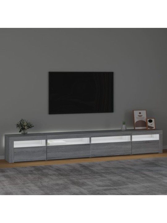 Tv skapītis ar led, pelēka ozolkoka krāsa, 270x35x40 cm