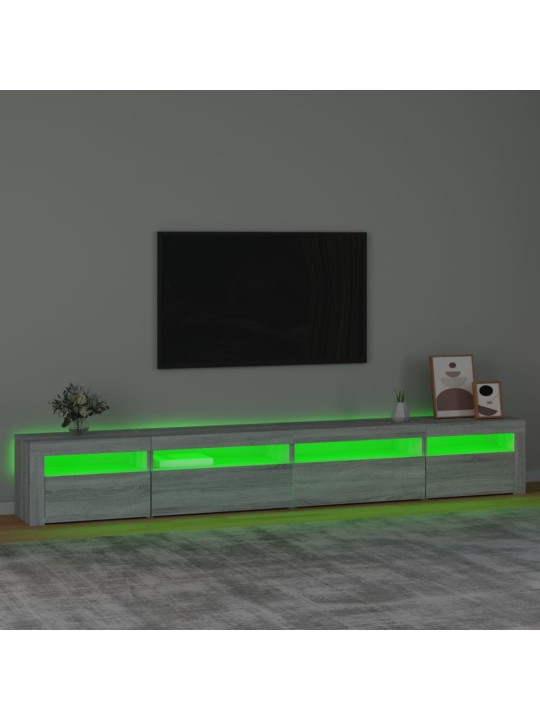 Tv skapītis ar led, pelēka ozolkoka krāsa, 270x35x40 cm