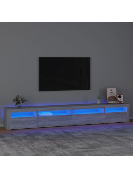 Tv skapītis ar led, pelēka ozolkoka krāsa, 270x35x40 cm