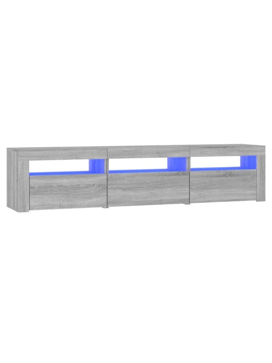 Tv skapītis ar led, pelēka ozolkoka krāsa, 180x35x40 cm