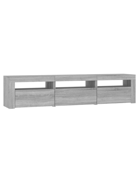 Tv skapītis ar led, pelēka ozolkoka krāsa, 180x35x40 cm