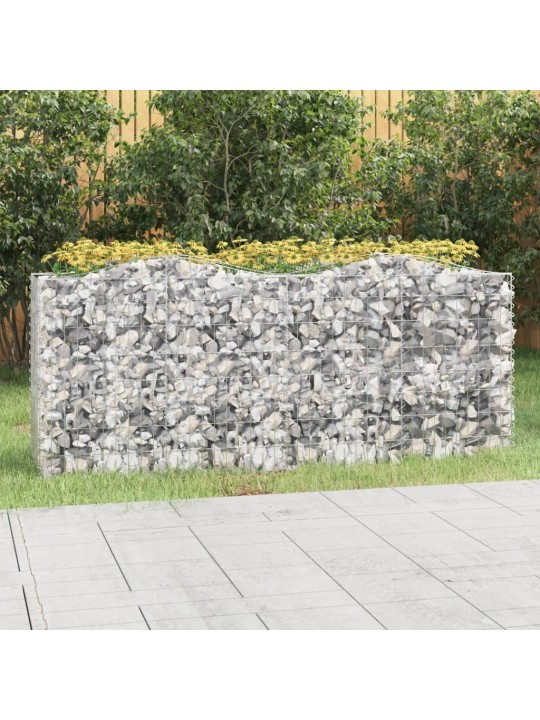 Arkveida gabiona grozs, 200x50x100 cm, cinkota dzelzs