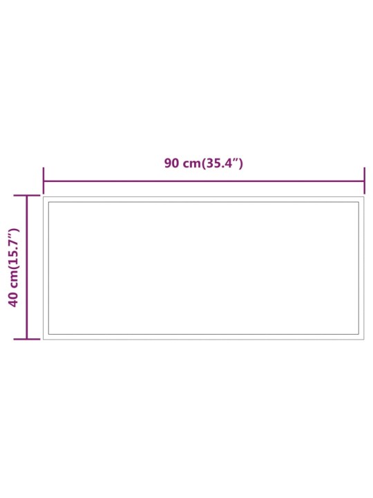 Vannasistabas spogulis ar led, 40x90 cm