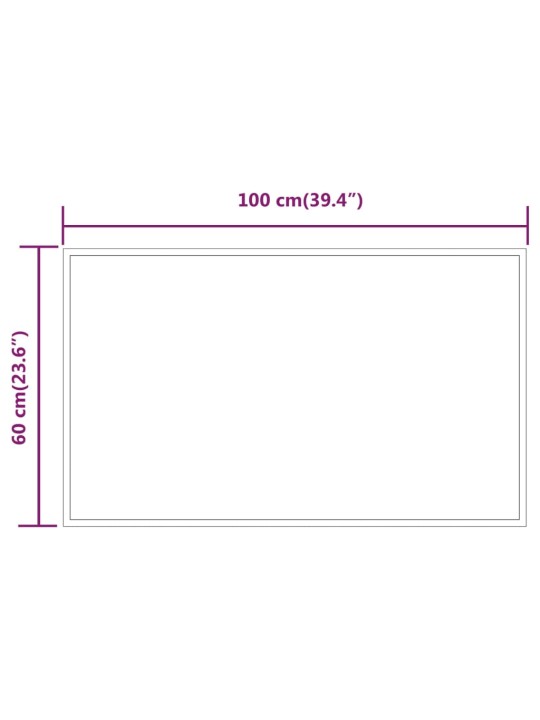 Vannasistabas spogulis ar LED, 60x100 cm