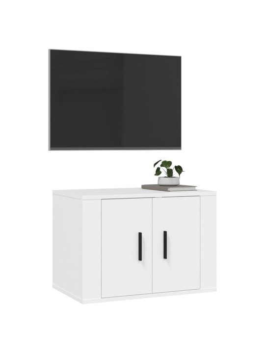 Sienas tv skapītis, balts, 57x34,5x40 cm