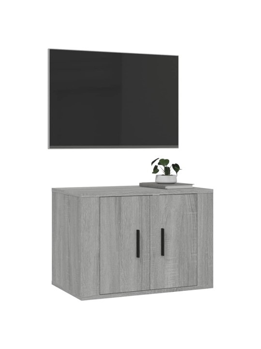 Sienas tv skapītis, pelēcīga ozolkoka krāsa, 57x34,5x40 cm