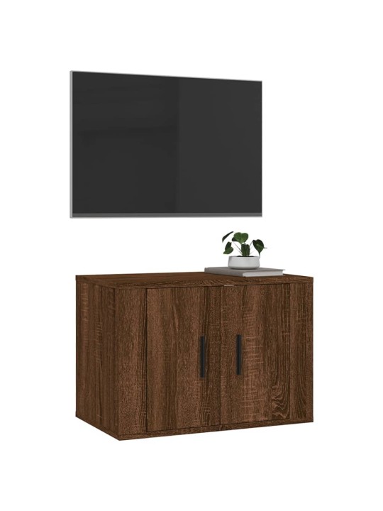 Sienas tv skapītis, brūna ozolkoka krāsa, 57x34,5x40 cm