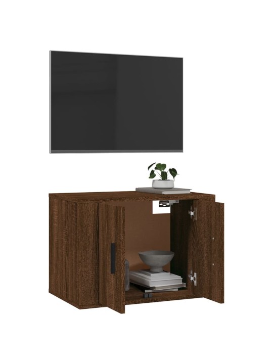 Sienas tv skapītis, brūna ozolkoka krāsa, 57x34,5x40 cm