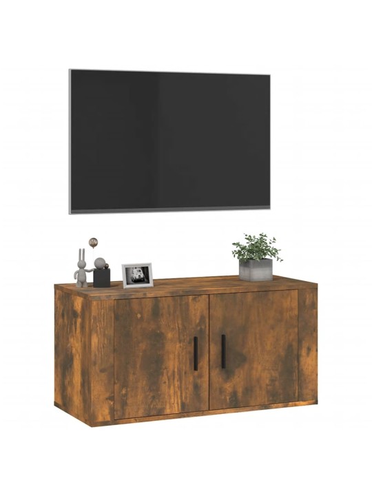 Sienas tv skapītis, ozolkoka krāsa, 80x34,5x40 cm